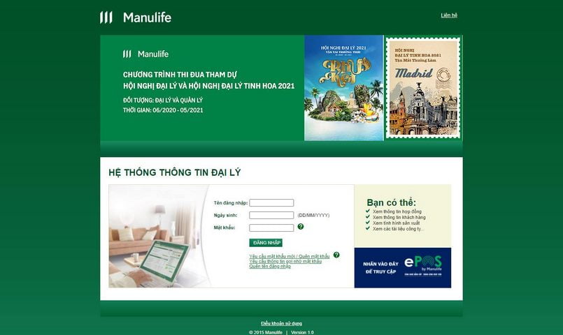 Đăng nhập trang đaily Manulife com vn