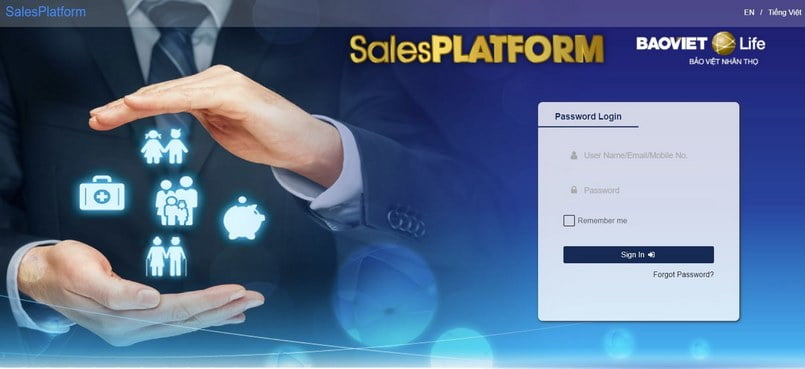 Đăng nhập SalesPlatform