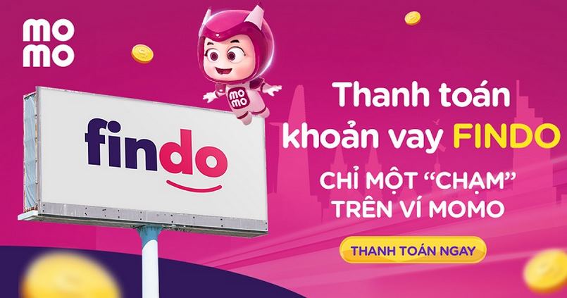 Findo.vn hỗ trợ thanh toán qua Momo